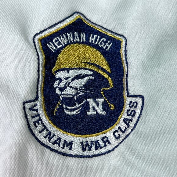 Core by North End School Polo Shirt  Newnan High Vietnam War Class Size SP White - Picture 3 of 9